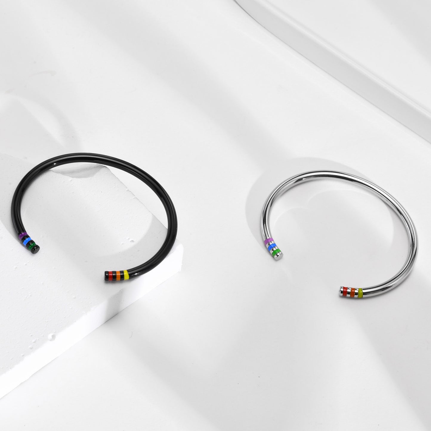 Pride Forever: Rainbow Stainless Steel Bracelets