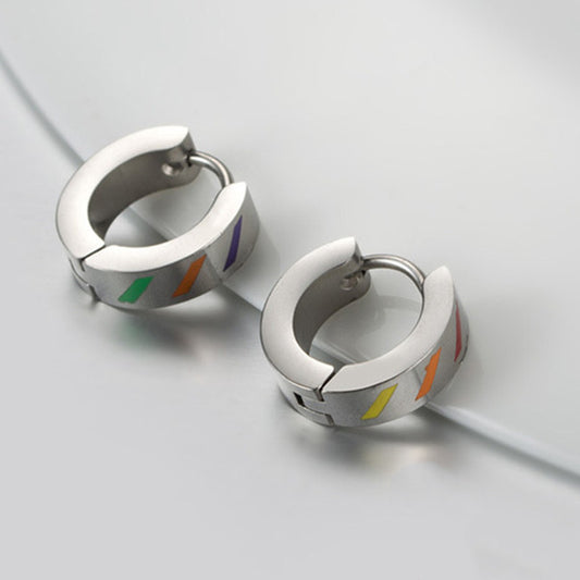 Rainbow Pride Hoop Earrings