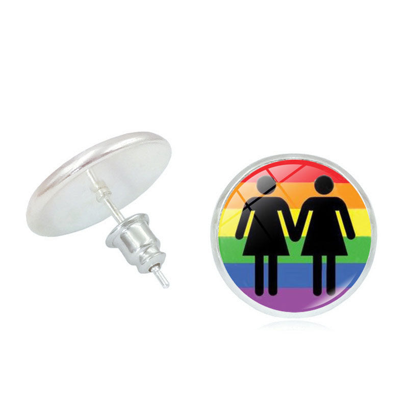 #Pride Stone Stud Earrings