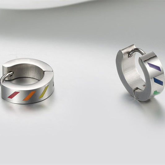 Rainbow Pride Hoop Earrings
