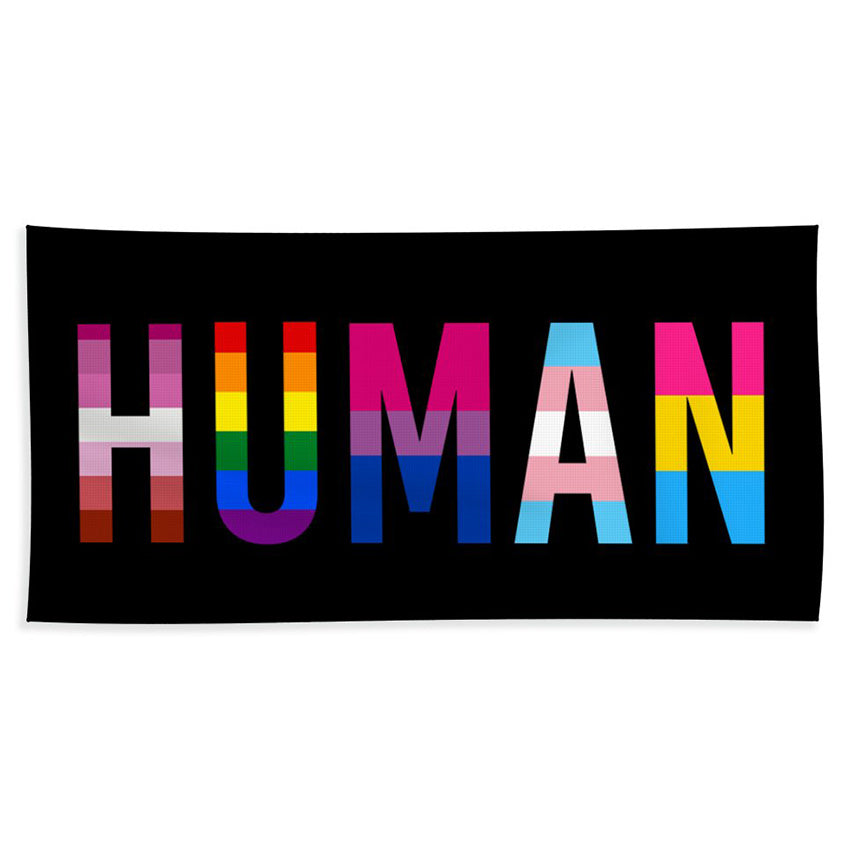 We're all HUMAN Flag