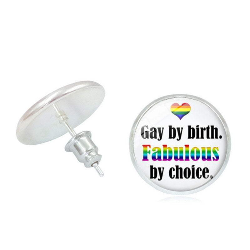 #Pride Stone Stud Earrings
