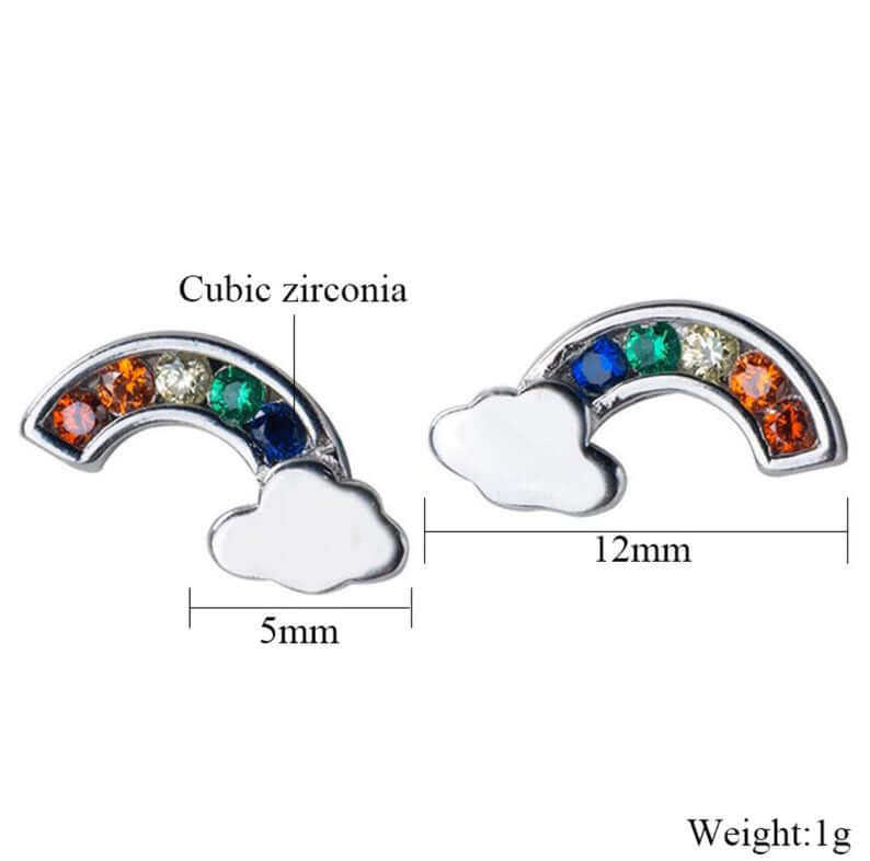 Rainbow Cloud Stud-Earrings merch Earring thepridecolors