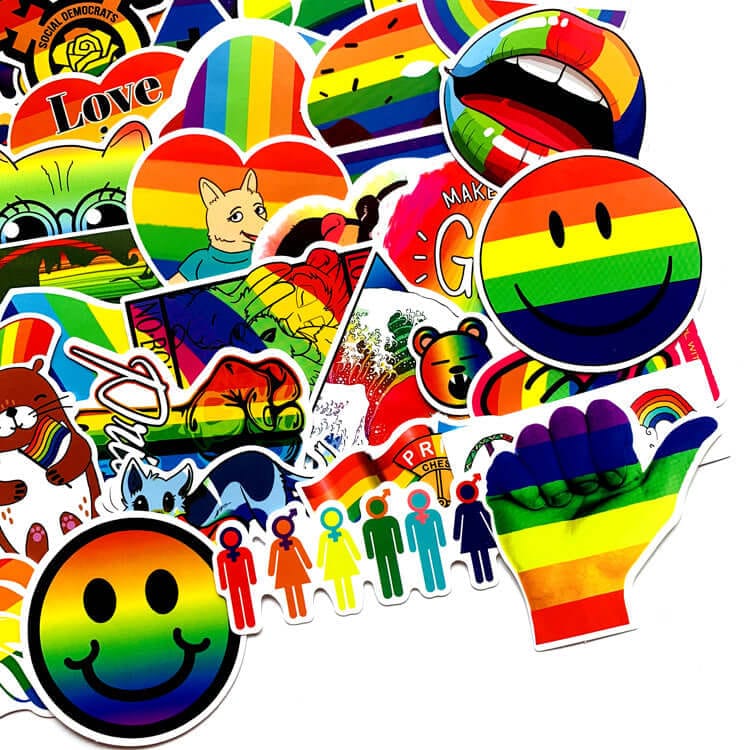 100 Pride Stickers Set merch special thepridecolors