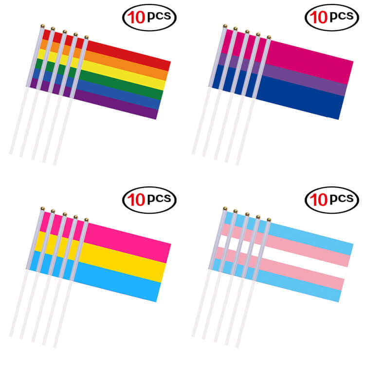 Mini Pride Flags - 10 Pieces accessories thepridecolors