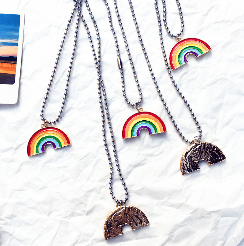 Rainbow Earrings/Necklace/Bracelet merch Earring thepridecolors