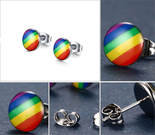 Exclusive Pride Earrings/Studs earring, merch, stud Earring thepridecolors