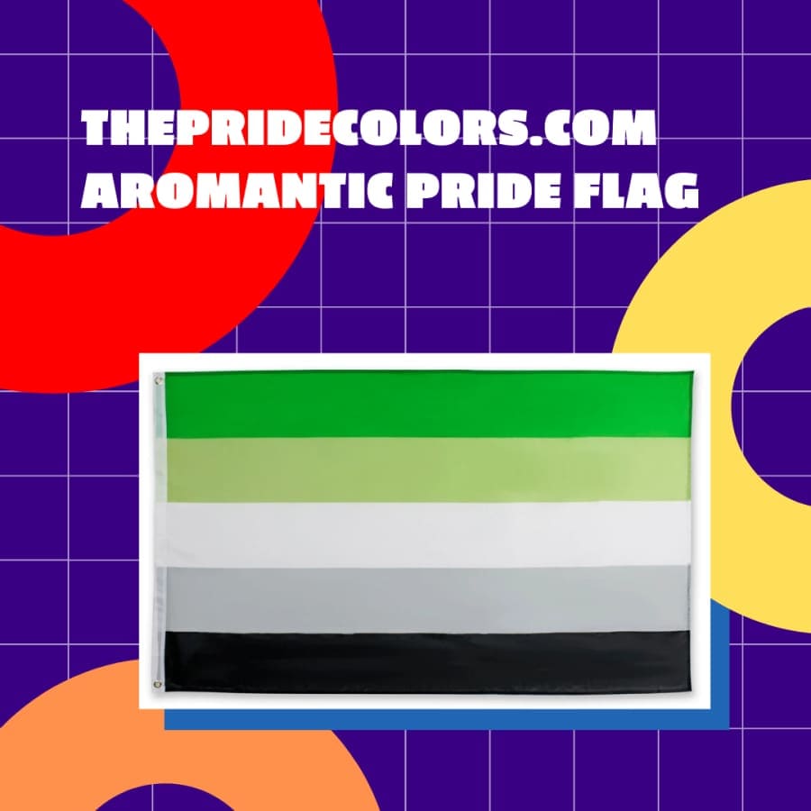Aromantic Pride Flag - LGBT+ Merch | 3X5 ft flag, flags, free, Hidden recommendation, merch, orientation, romantic, Romantic Orientation Aromantic Pride Flag standard pride flags thepridecolors