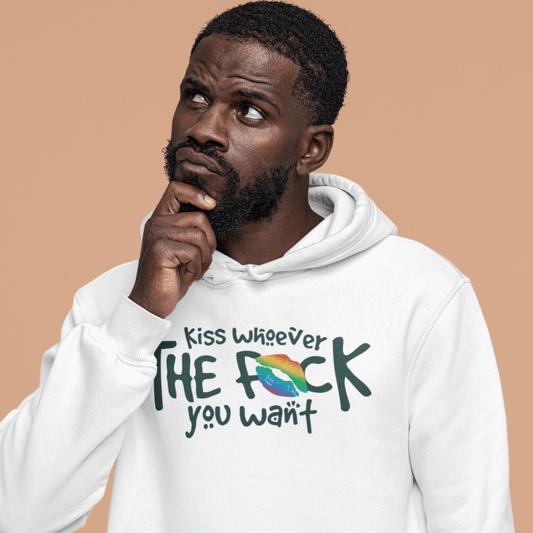Kiss Whoever The F You Want | LGBT+ Merch | Unisex Hoodie hoodie, hoodies Sweatshirts thepridecolors