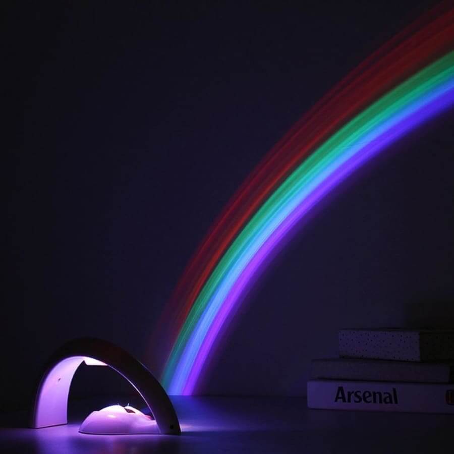 LED Rainbow Lamp / Night Light - Home Decor lamps, led, merch, pride lamp, projection decor thepridecolors