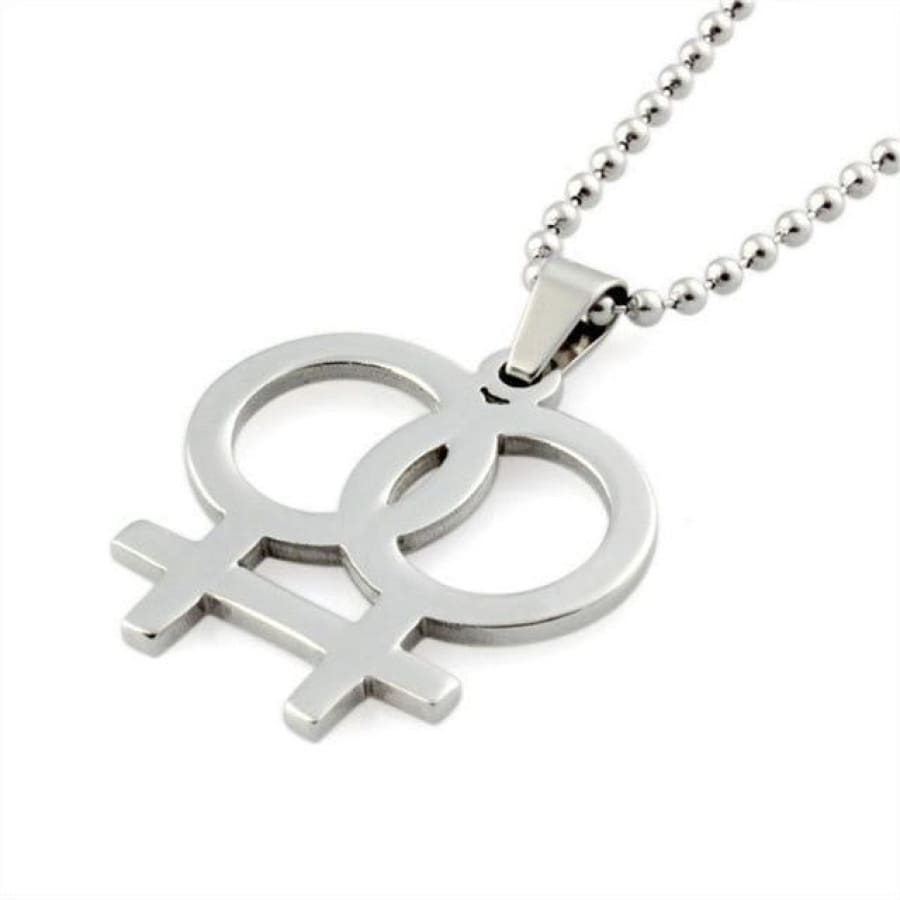Lesbian Pride Necklace lgbt+, lgbtq, merch, necklace, paint, pendant, pendant necklace necklaces thepridecolors
