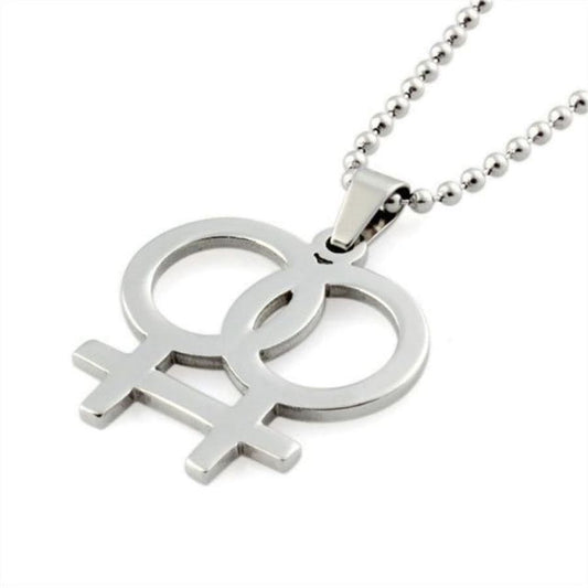 Lesbian Pride Necklace lgbt+, lgbtq, merch, necklace, paint, pendant, pendant necklace necklaces thepridecolors