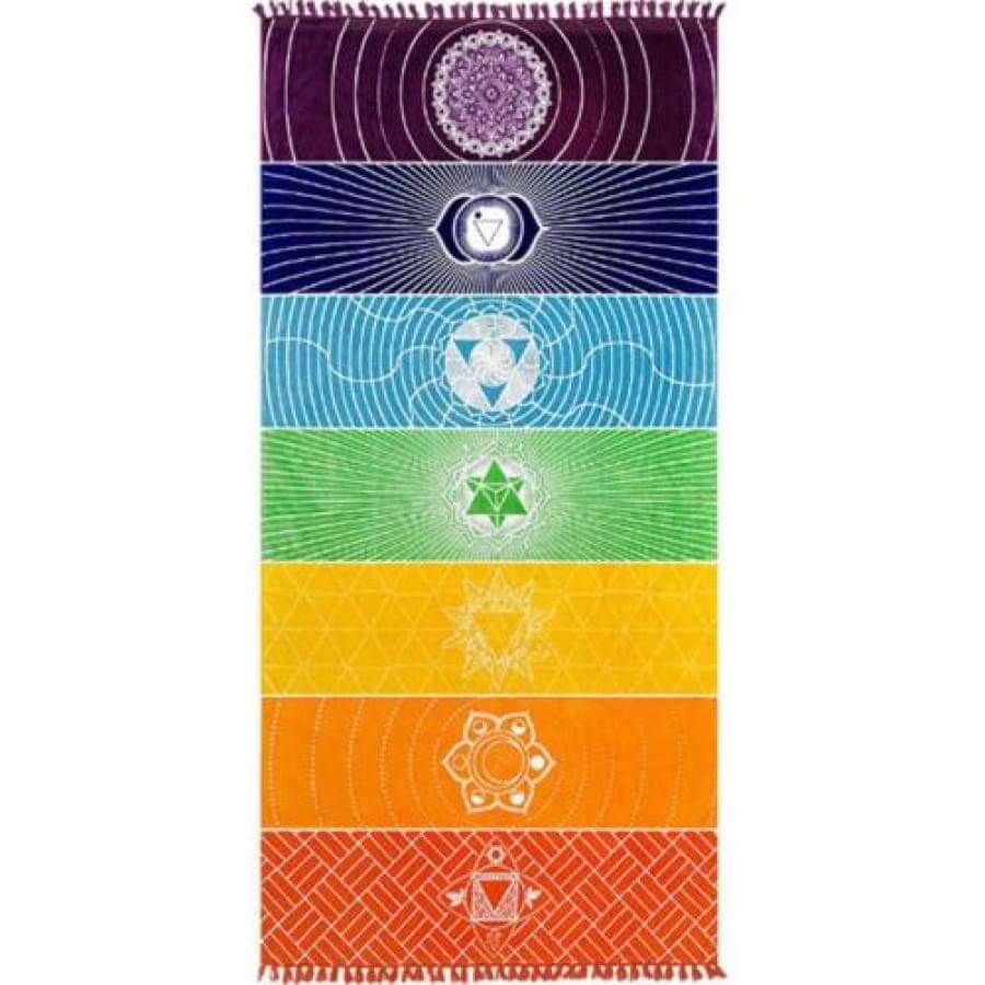 Pride Rainbow Chakra Tapestry mat, merch, tapestry, towel thepridecolors
