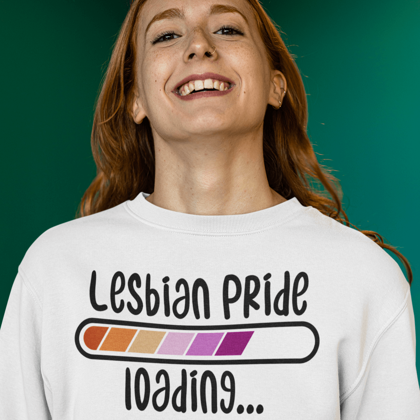Lesbian Pride Loading | LGBT+ Merch | Lesbian Pride Sweatshirt