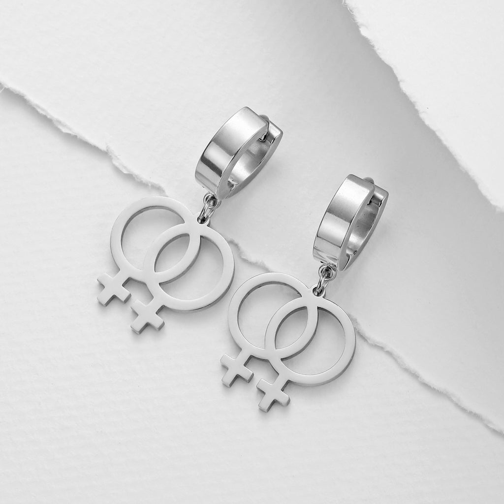 Pride Symbol Hoop Earrings