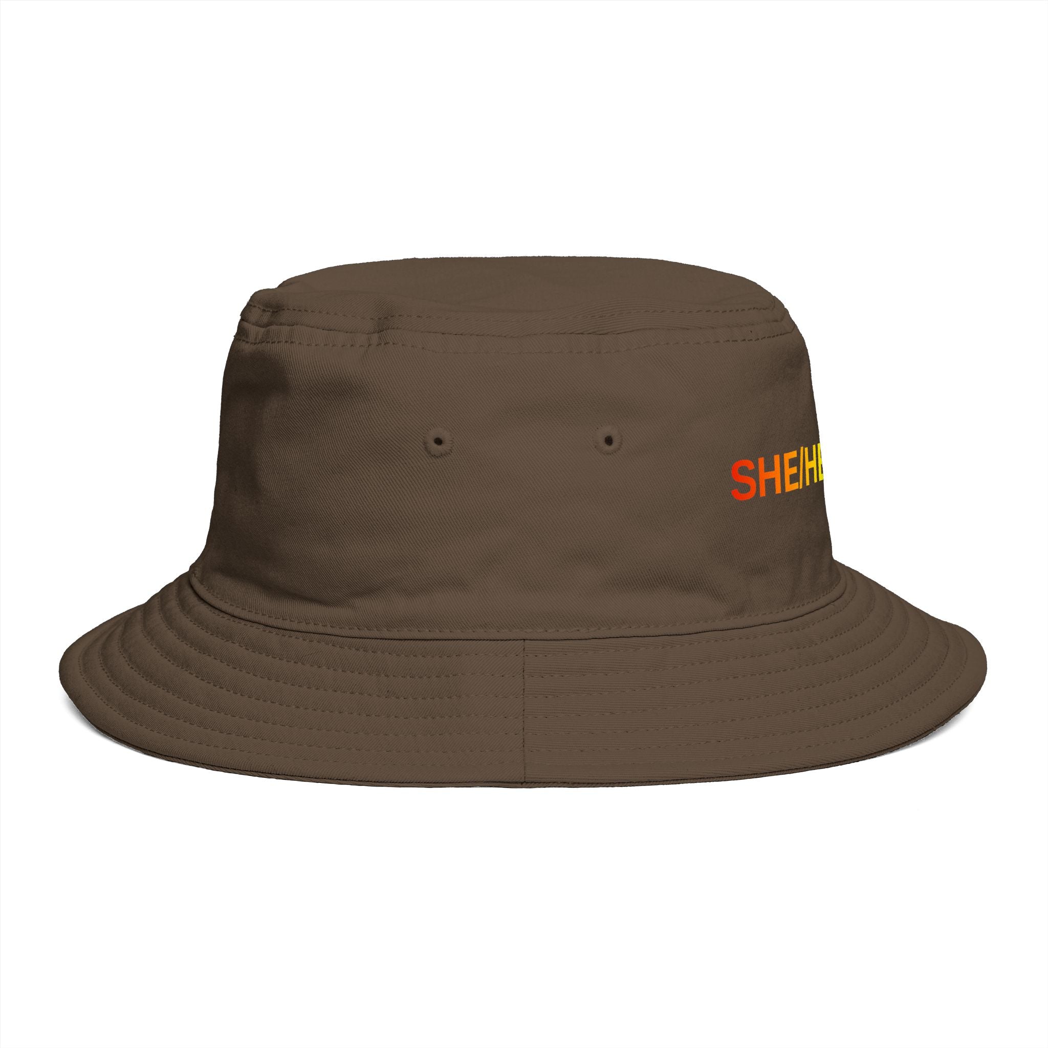 Pronoun Rainbow Bucket Hat — "SHE/HER/DADDY" Embroidered Pride Accessory