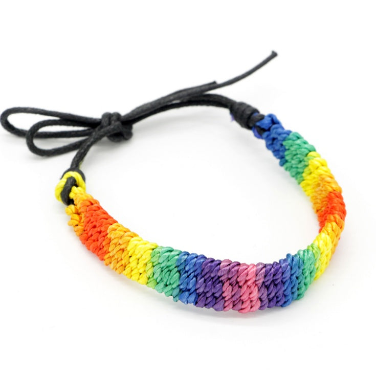Rainbow Pride Cord Bracelet