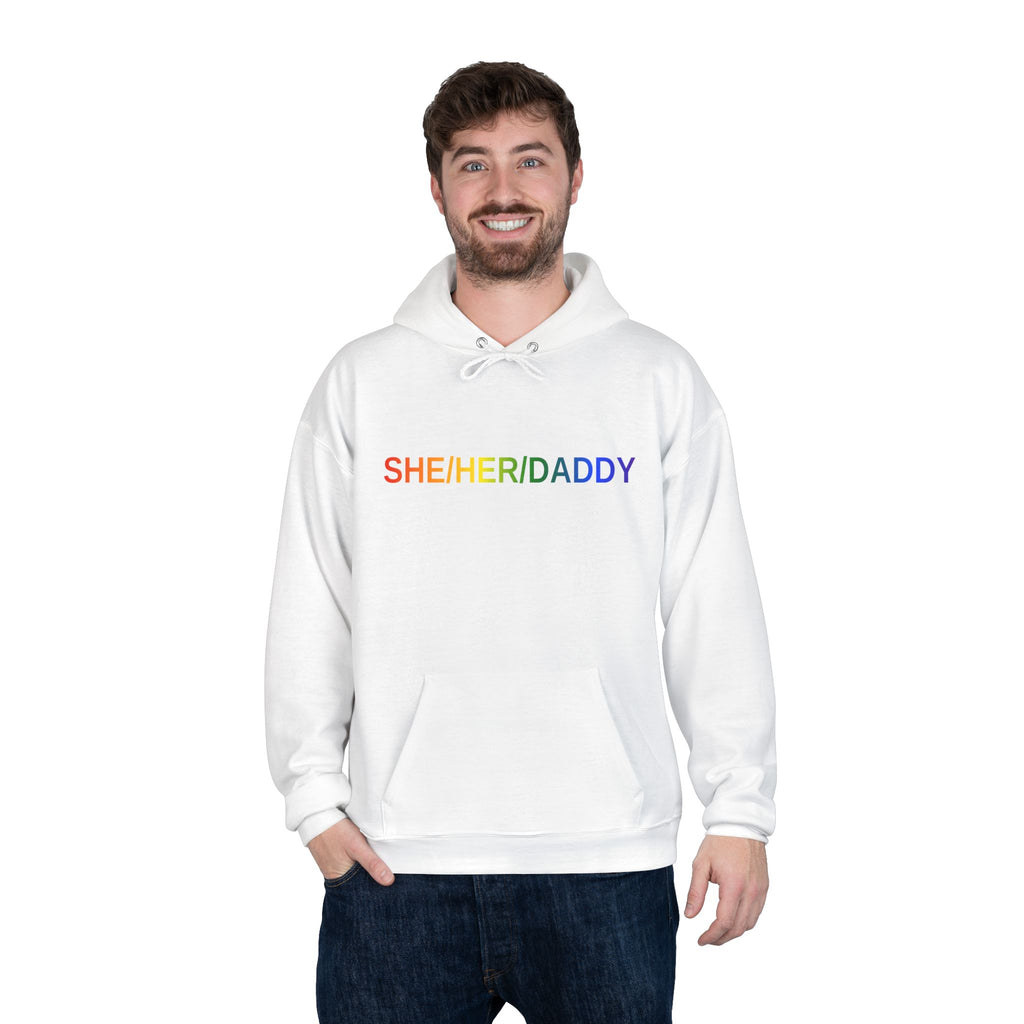 She/Her/Daddy Rainbow Pullover Hoodie