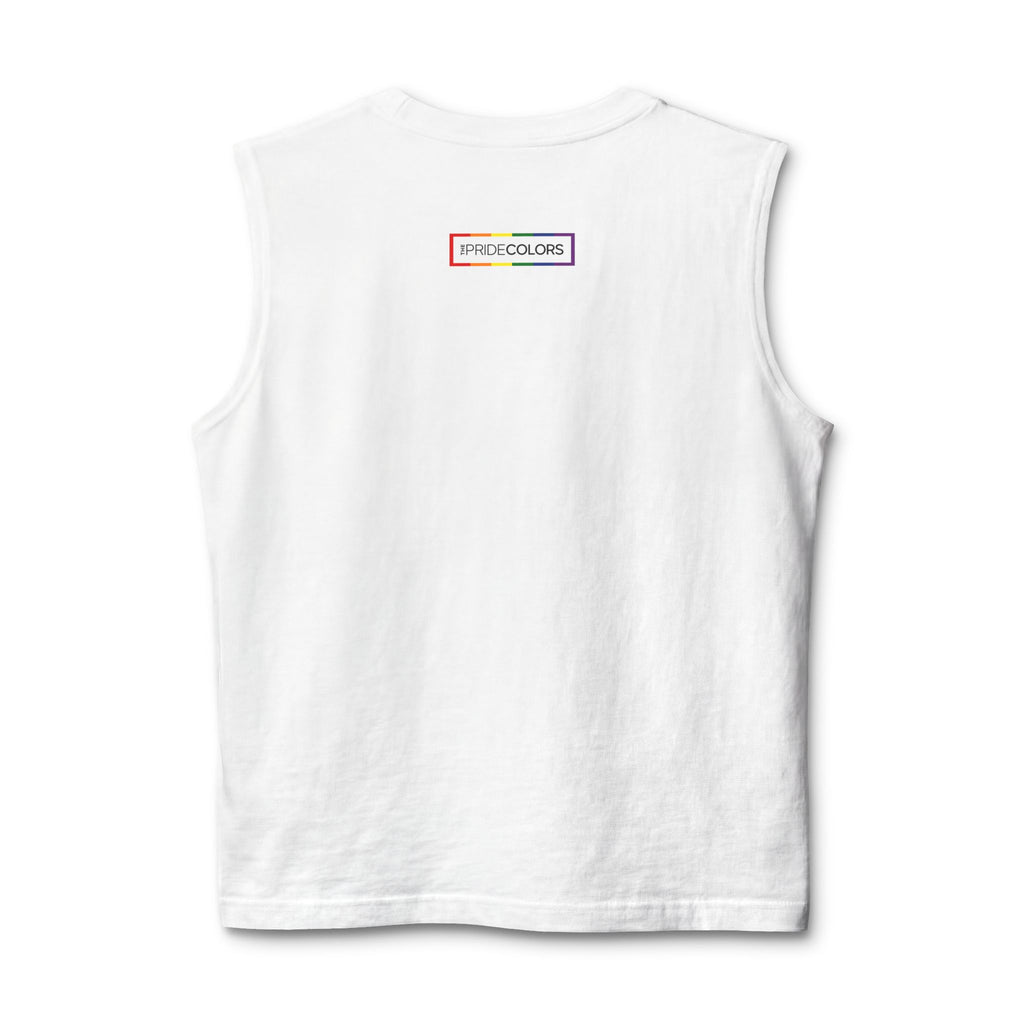 She/Her/Daddy Rainbow Muscle Tank — LGBTQ+ Pride Sleeveless Tee