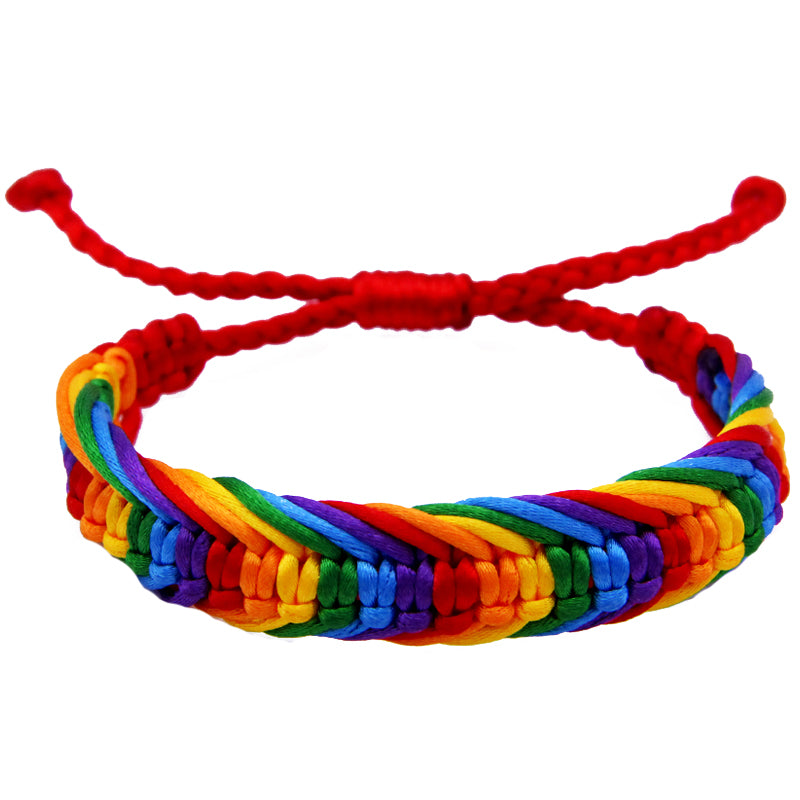 Rainbow Pride Woven Cord Bracelet - ThePrideColors