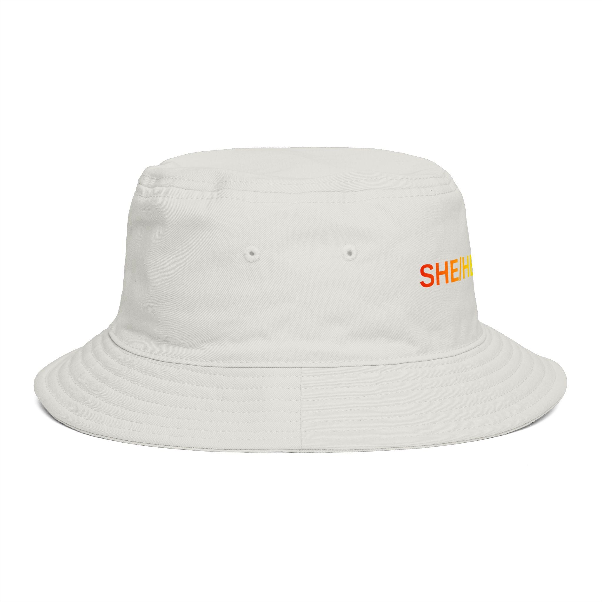 Pronoun Rainbow Bucket Hat — "SHE/HER/DADDY" Embroidered Pride Accessory