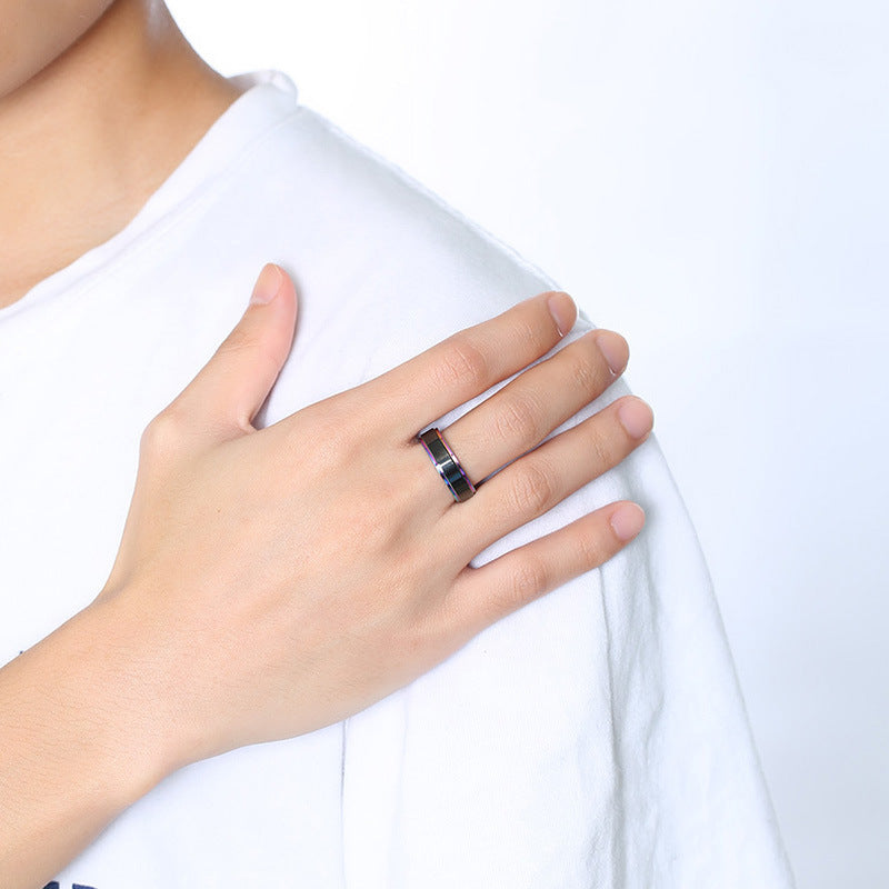 Black Rainbow Pride Ring