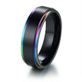 Black Rainbow Pride Ring - ThePrideColors