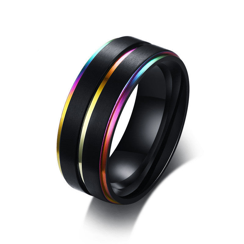 Bold Band of Pride: Black Rings Celebrate with a Splash of Color