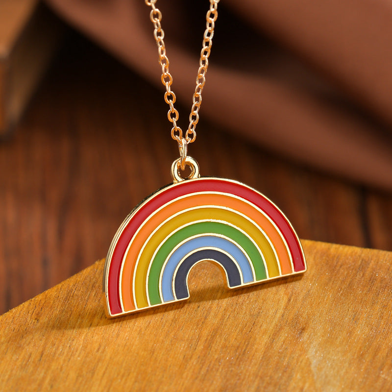 Rainbow Pride Pendant Necklace