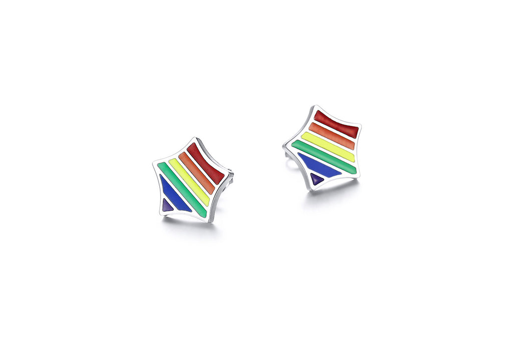 Rainbow Pride Stud Earrings - ThePrideColors