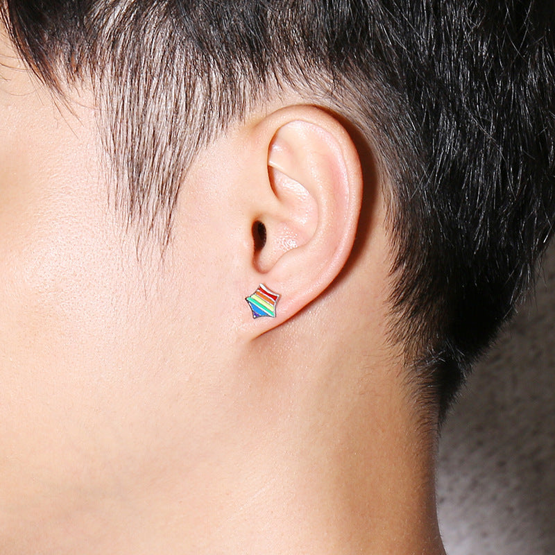 Rainbow Pride Stud Earrings - ThePrideColors