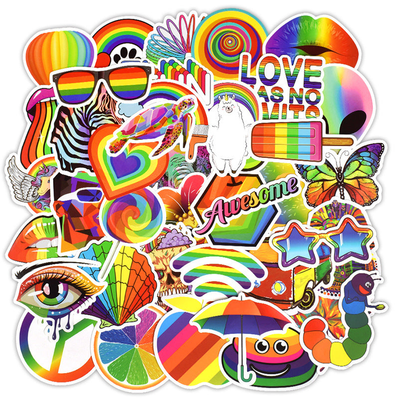 50 Gay Pride Stickers Set - ThePrideColors