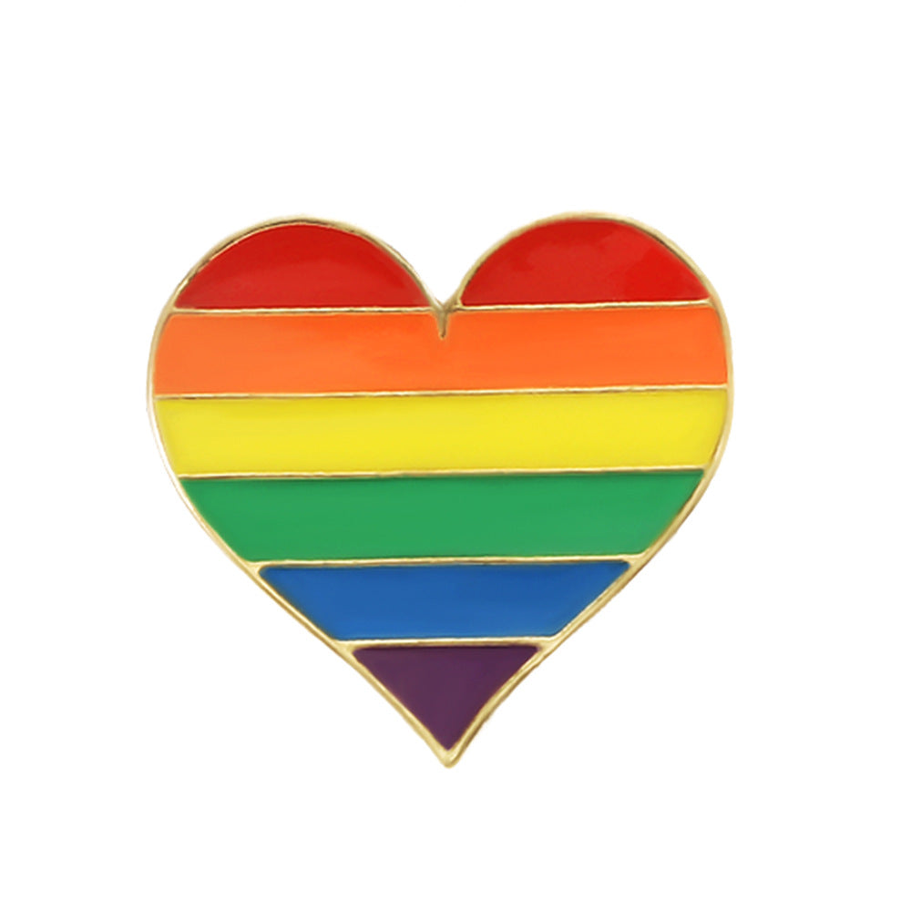 Rainbow Pride Heart Pin