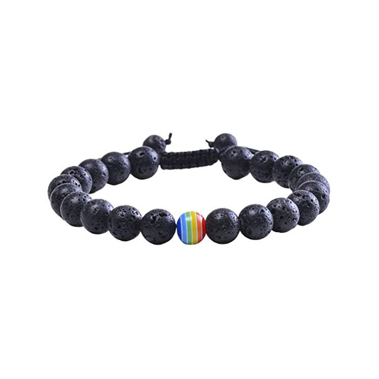 Spectrum Stack: Matte Onyx Pride Bracelets