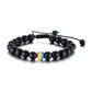 Spectrum Stack: Matte Onyx Pride Bracelets