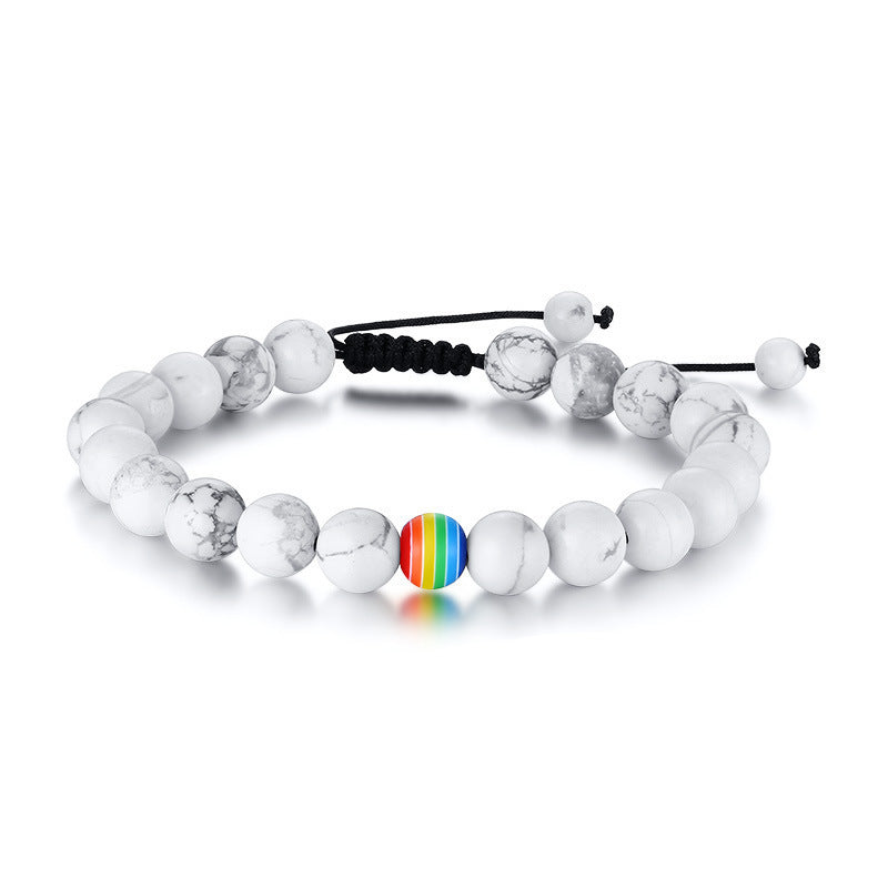 Spectrum Stack: Matte Onyx Pride Bracelets