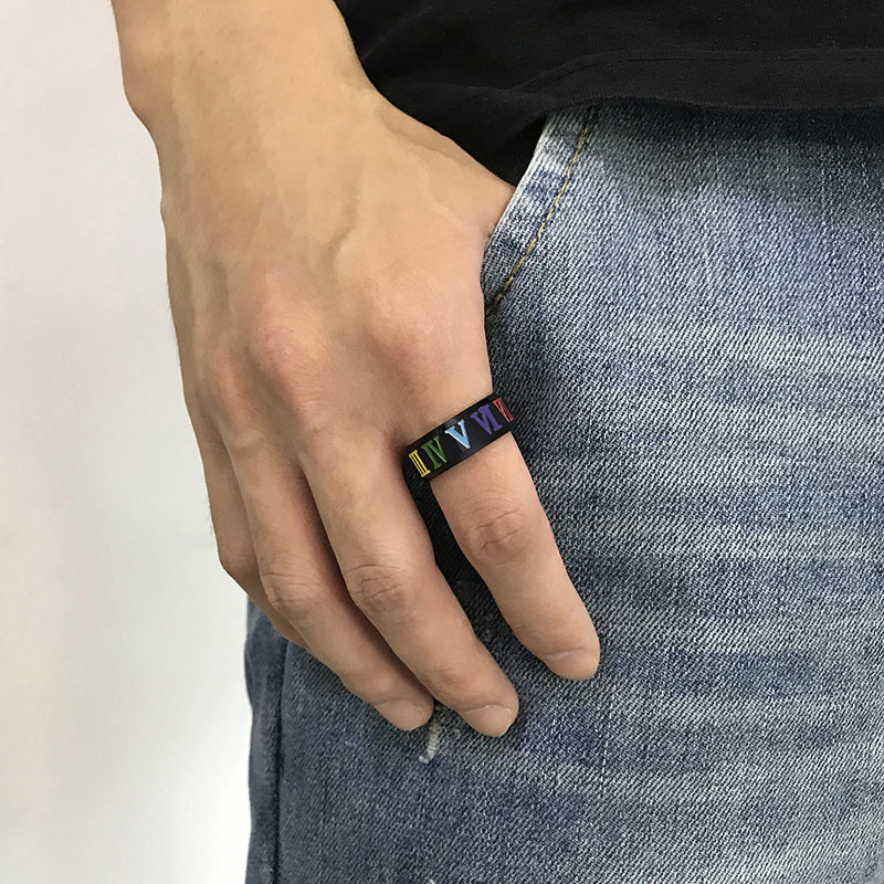 Titanium Steel Rainbow Ring (Bonus Offer Product) - ThePrideColors