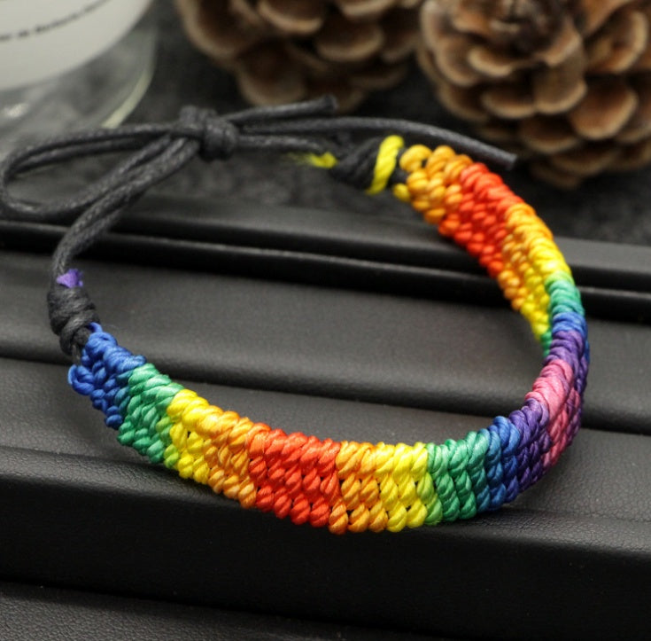 Rainbow Pride Cord Bracelet