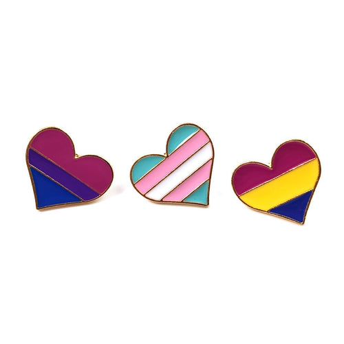 Pride Heart Enamel Pins Set - ThePrideColors