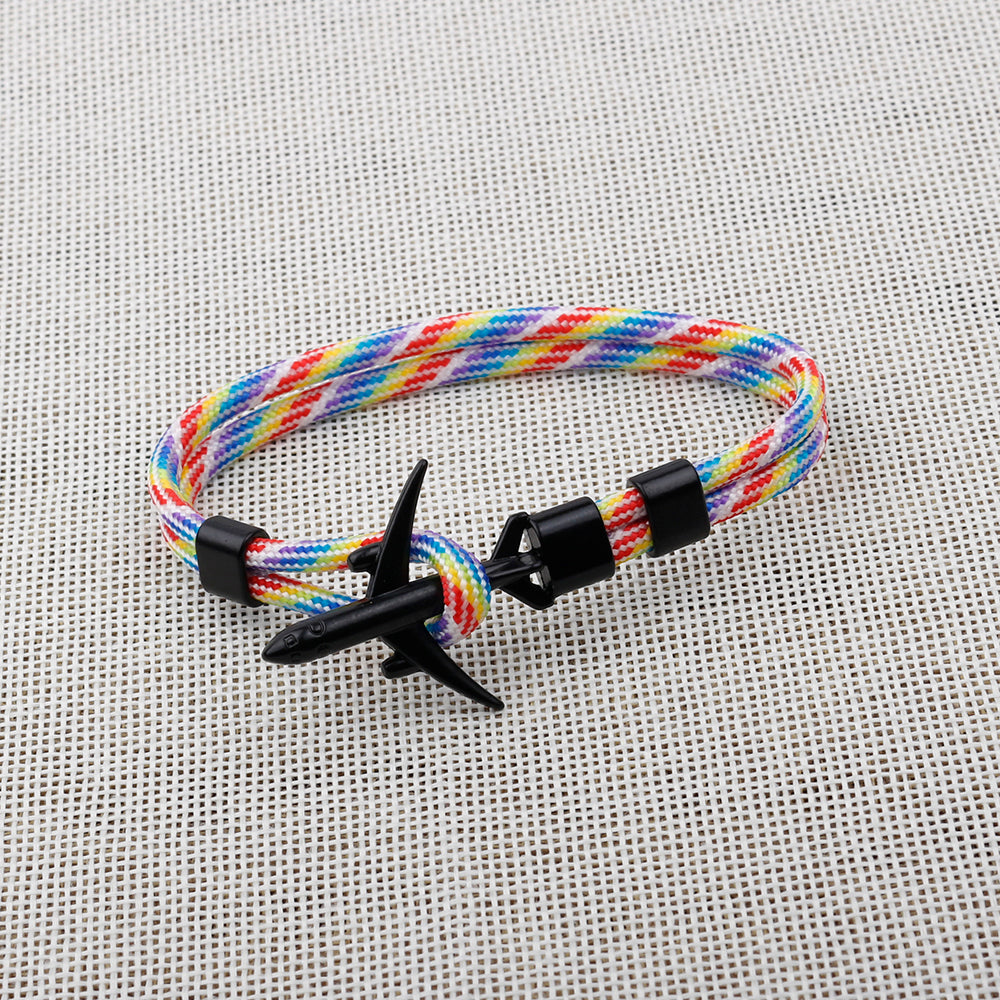 Rainbow Pride Plane Bracelet