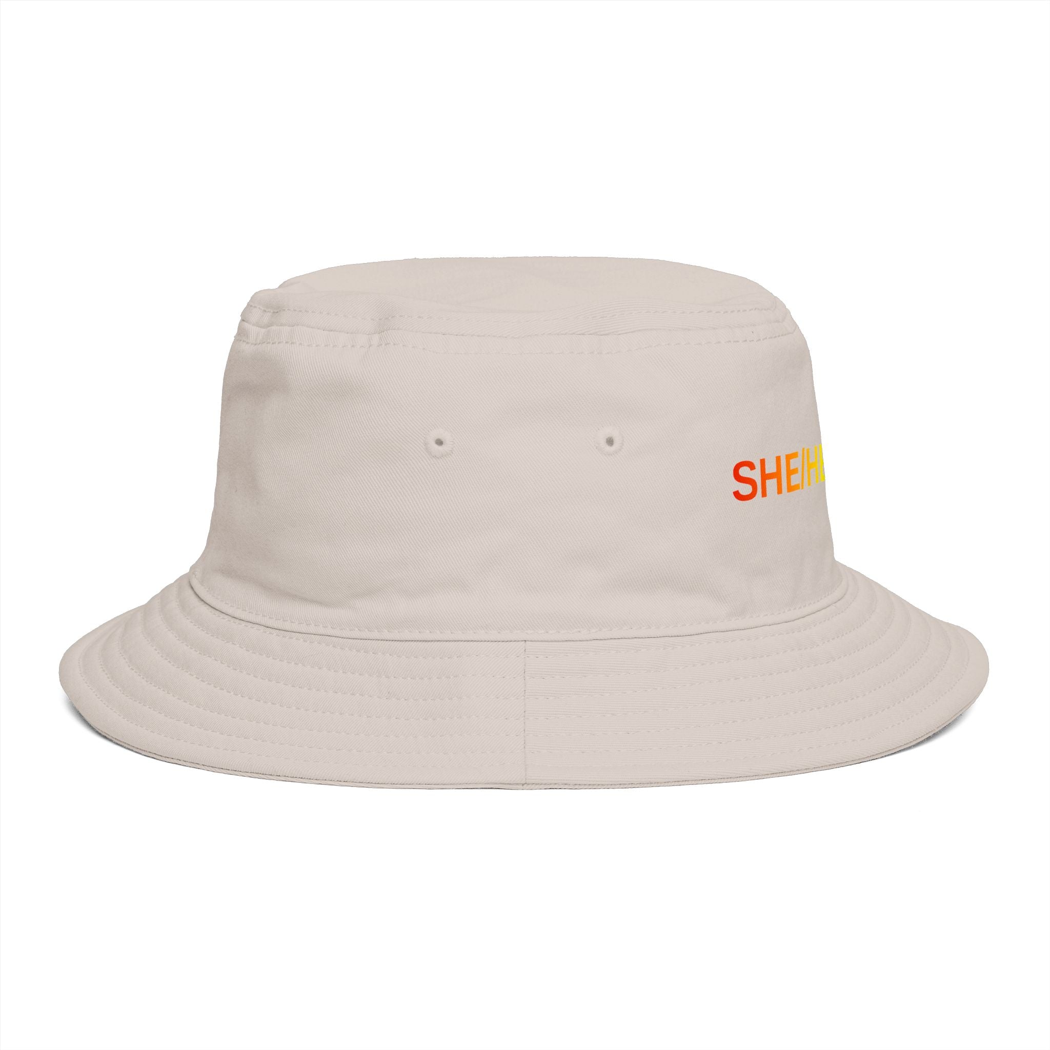 Pronoun Rainbow Bucket Hat — "SHE/HER/DADDY" Embroidered Pride Accessory