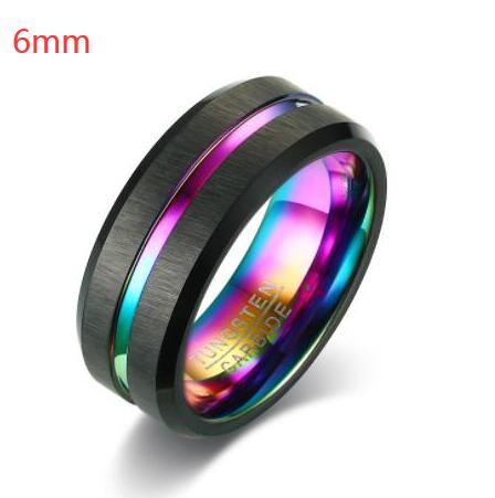 Black Rainbow Inlay Ring - ThePrideColors