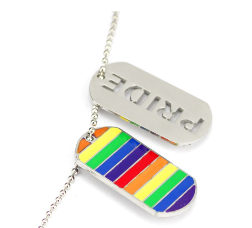 Fierce & Free: Stainless Steel Pendant Blazes with Pride Colors