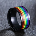 Spinner Rainbow stainless steel ring