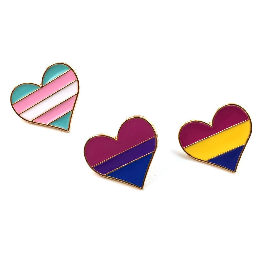 Pride Heart Enamel Pins Set - ThePrideColors