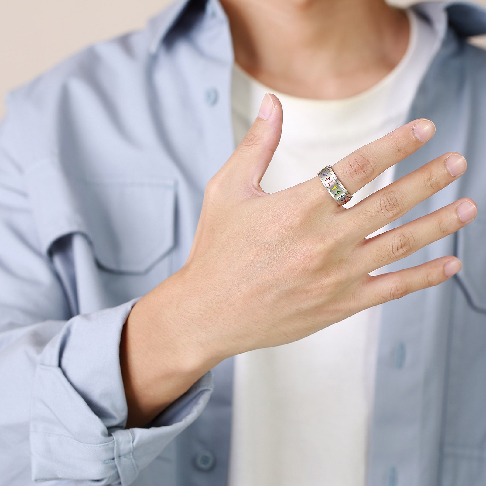 Rainbow Pride Symbol Ring
