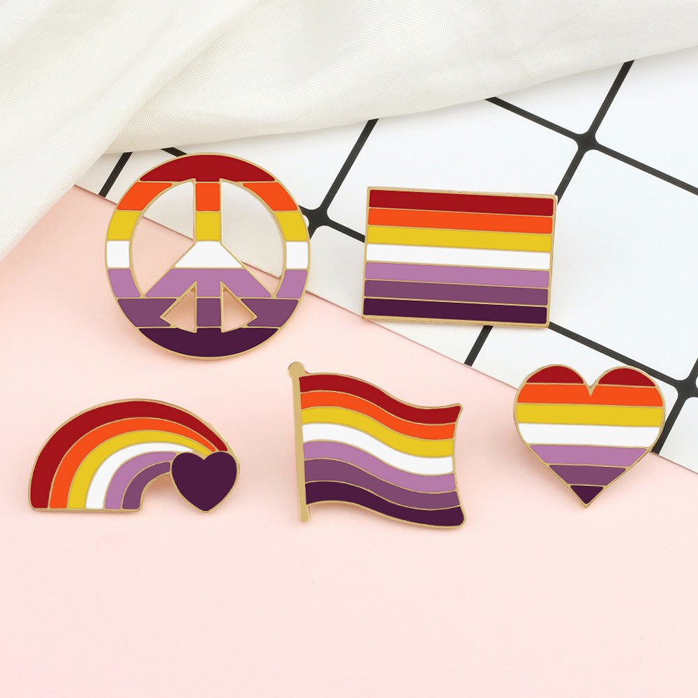 Lesbian Pride Enamel Pins - ThePrideColors