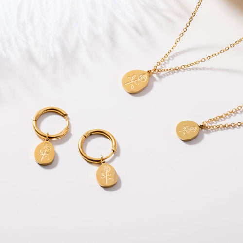 Rose Charm Necklace - ThePrideColors