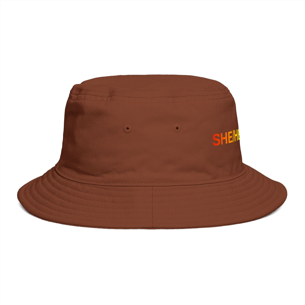 Pronoun Rainbow Bucket Hat — "SHE/HER/DADDY" Embroidered Pride Accessory