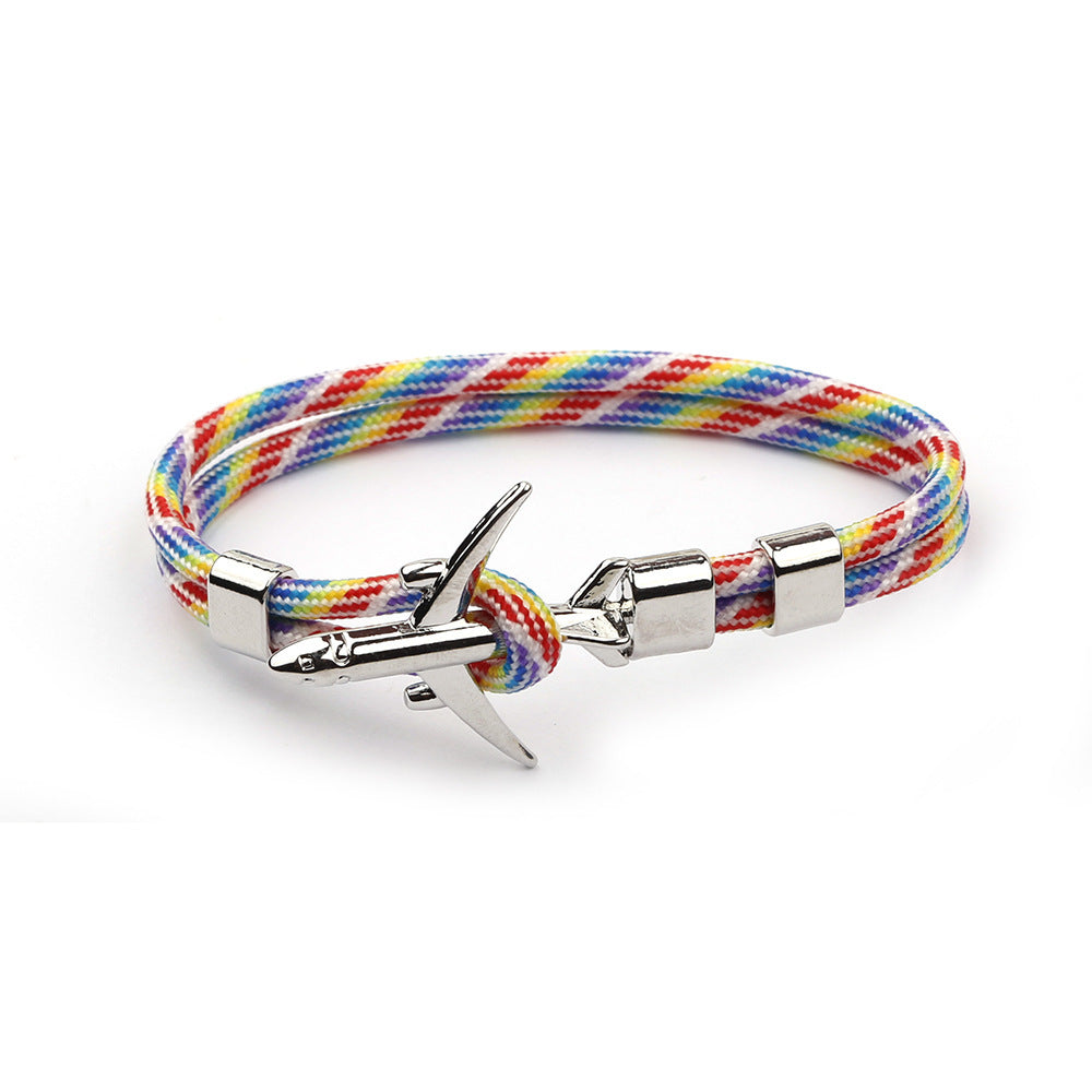 Rainbow Pride Plane Bracelet